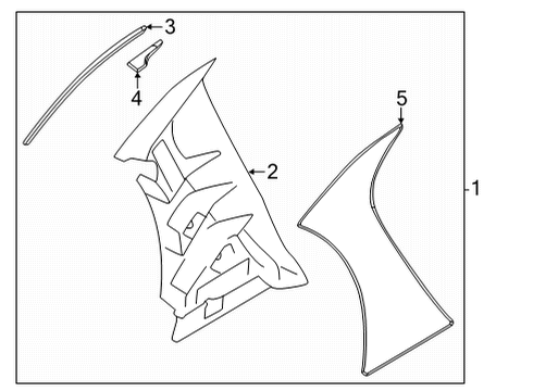 2022 Toyota GR86 Exterior Trim - Fender Molding Diagram for SU003-10770