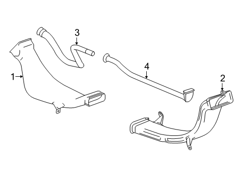2019 Cadillac XT5 Ducts Rear Duct Diagram for 23195687
