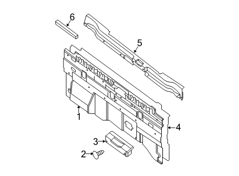 2010 Nissan Titan Interior Trim - Cab Clip Diagram for 01553-0111U