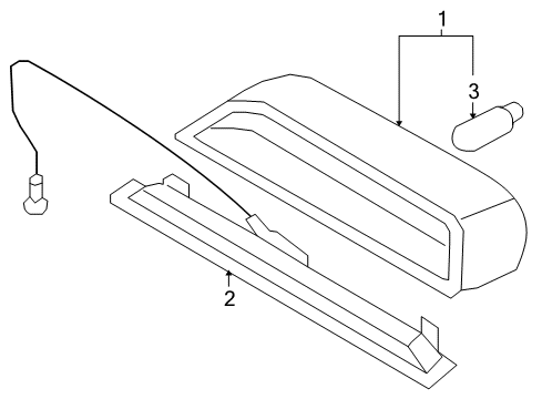 2008 Chevrolet Aveo Bulbs High Mount Lamp Diagram for 96650653