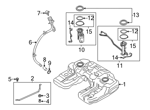 2010 BMW X5 Fuel System Components Fuel Pump, Right Diagram for 16117324296