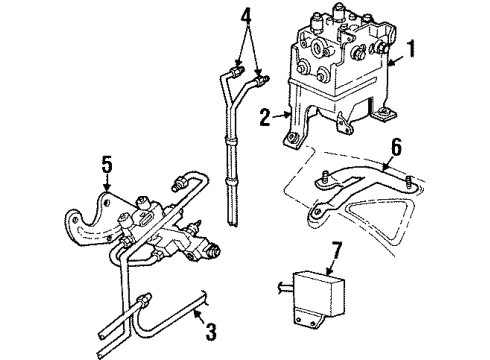 1995 Dodge Ram 3500 Hydraulic System Booster A-260 T Diagram for 4746379