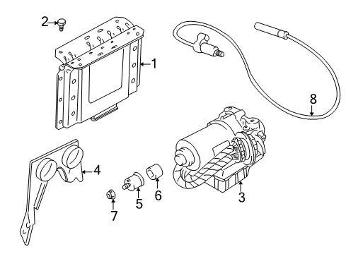 1998 BMW Z3 ABS Components Bracket Abs Hydraulic Unit Rear Diagram for 41118397311