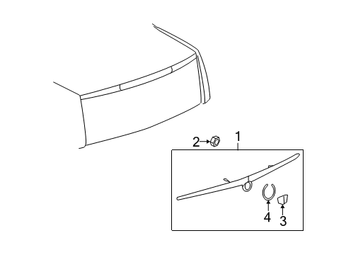 2007 Cadillac STS High Mount Lamps High Mount Lamp Diagram for 22766473