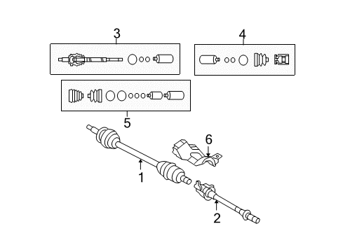 2010 Kia Rondo Drive Axles - Front Joint Assembly-Cv RH Diagram for 495001D501