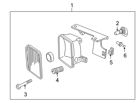 1996 Chevrolet Cavalier Fog Lamps Lamp Asm-Front Fog Diagram for 16517429