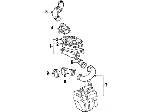 1987 Toyota Celica Filters Filter Diagram for 23217-16042