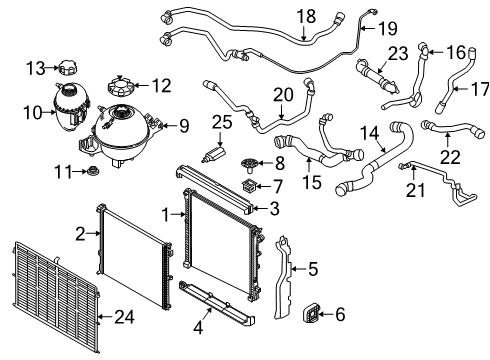 2019 BMW X7 Powertrain Control HOSE ELECTRIC COOLANT PUMP Diagram for 17129894780