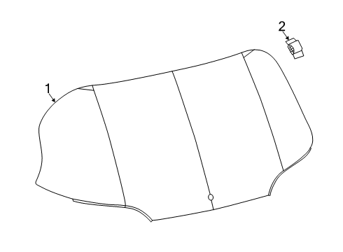 2020 Jeep Cherokee Lift Gate - Glass & Hardware Clip Diagram for 68144141AB