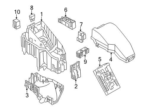 2011 Nissan Murano Window Defroster Housing-Relay Box Diagram for 24383-1AA0A