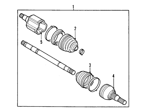 2011 GMC Acadia Front Axle, Axle Shafts & Joints, Drive Axles Axle Seals Diagram for 19258266