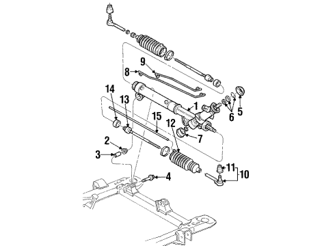 2003 Pontiac Grand Prix P/S Pump & Hoses, Steering Gear & Linkage Gear Kit, Steering (Remanufacture) Diagram for 19330421