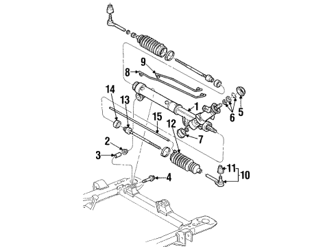 2003 Pontiac Grand Prix P/S Pump & Hoses, Steering Gear & Linkage Gear Assembly Diagram for 26079911