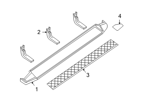 2007 Infiniti QX56 Exterior Trim - Pillars, Rocker & Floor Bracket-Stay, RH Diagram for 96124-7S600