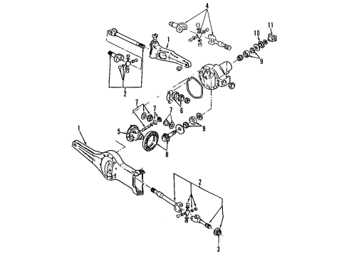 1993 Ford Ranger Front Axle, Differential, Propeller Shaft Ring & Pinion Diagram for E3TZ-3222-C