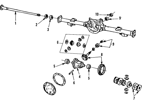 1984 Pontiac Parisienne Rear Axle, Differential Shaft, Rear Axle Diagram for 526200