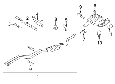 2012 BMW 128i Exhaust Components Performance Exhaust Diagram for 18102208804