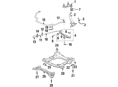 1994 Acura Vigor Anti-Lock Brakes ABS Control Unit Diagram for 39790-SM4-A11