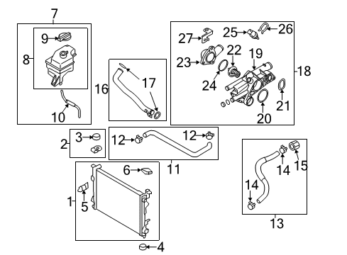 2013 Hyundai Sonata Powertrain Control Computer Brain Engine Control Module Diagram for 39111-2G660