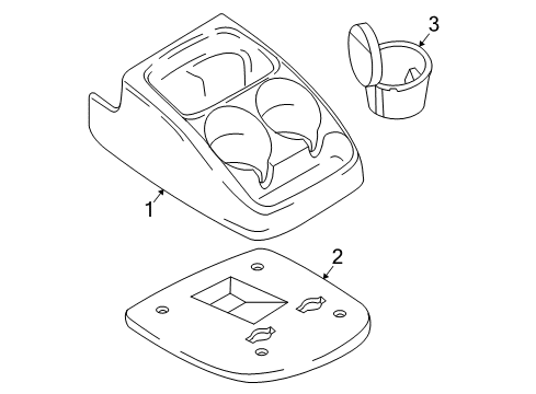 2006 Ford Ranger Console Console Diagram for 4L5Z-10045A36-AAB