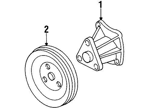 1989 Buick Century Belts & Pulleys Belt-A/C Compressor (29.50 Lg) Diagram for 9433711