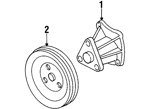 1989 Buick Century Belts & Pulleys Belt, Water Pump & A/C Compressor & Generator & P/S Pump Diagram for 88986822