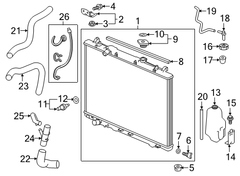 2019 Honda Passport Powertrain Control CONT MOD, POWERTRAIN Diagram for 37820-RLV-L17