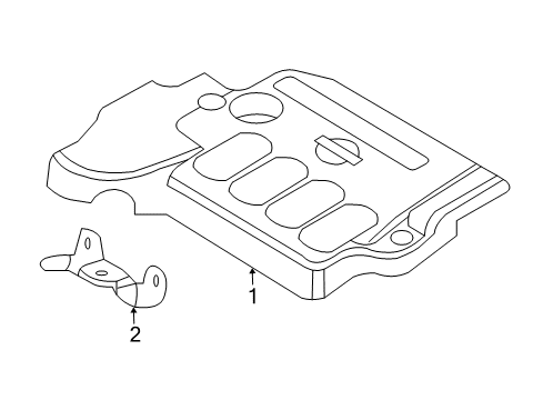 2013 Nissan Altima Engine Appearance Cover Bracket-Ornament Diagram for 14049-3TA0B