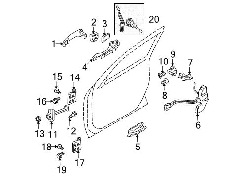 2009 Kia Borrego Front Door Power Window Main Switch Assembly Diagram for 935702J211ABT