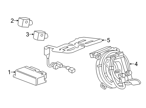 2013 Cadillac SRX Air Bag Components Passenger Inflator Module Diagram for 22803596