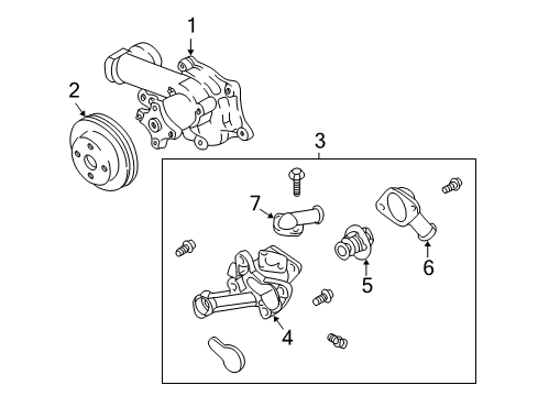 2006 Kia Optima Water Pump Pulley-Water Pump Diagram for 2521138002