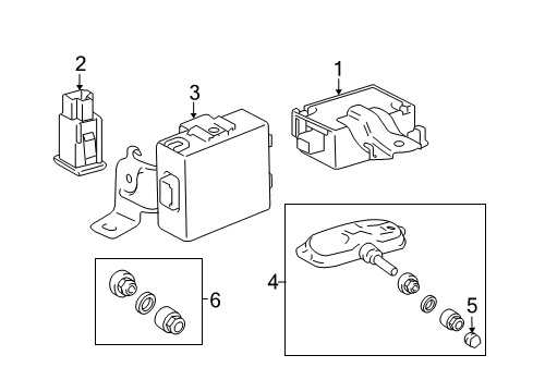 2013 Lexus LX570 Tire Pressure Monitoring Receiver Diagram for 89760-60040