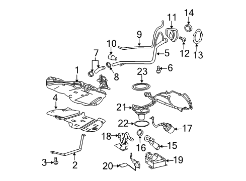 2010 Chevrolet Cobalt Fuel System Components Cap, Fuel Tank Filler Diagram for 10372246