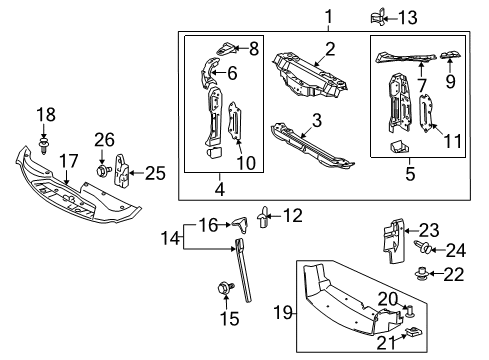 2011 Lexus IS350 Radiator Support Support Sub-Assy, Radiator, LH Diagram for 53203-53906