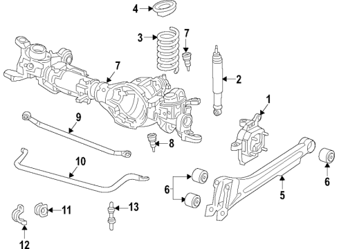 2020 Ram 2500 Suspension Components, Lower Control Arm, Upper Control Arm, Ride Control, Stabilizer Bar BUSHING-STABILIZER Bar Diagram for 52013697AB