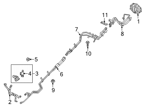 2019 Ram 1500 Hoses, Lines & Pipes TUBE/HOSE-Supply & Return Diagram for 68309845AA