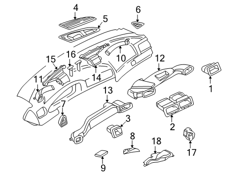 1997 BMW 740i Air Distribution System Expanding Rivet Diagram for 51458163321