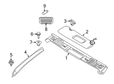 2013 BMW 650i xDrive Interior Trim - Roof Cover, Column A Right Diagram for 51437226444