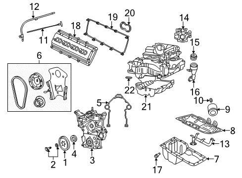 2005 Dodge Magnum Engine Parts, Mounts, Cylinder Head & Valves, Camshaft & Timing, Oil Pan, Oil Pump, Crankshaft & Bearings, Pistons, Rings & Bearings Tube-Engine Oil Indicator Diagram for 4792873AE