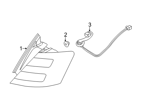 2014 Ford Taurus Tail Lamps Tail Lamp Assembly Diagram for DG1Z-13404-AA