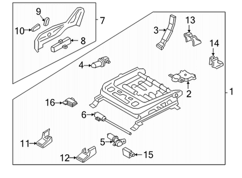 2021 Hyundai Santa Fe Tracks & Components UNIT-ODU(PODS) Diagram for 80702-S1000