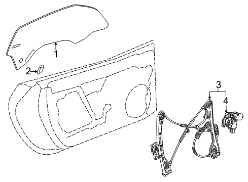 2018 Chevrolet Corvette Door & Components Stop Bumper Diagram for 23169468