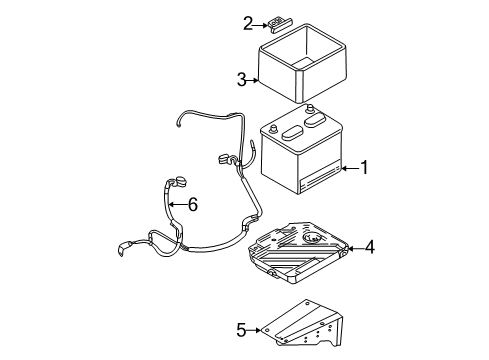 2002 Chrysler PT Cruiser Battery Battery Cable Diagram for 4671631AE