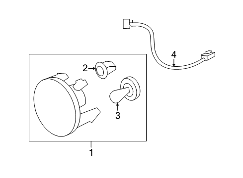 2007 Chevrolet Suburban 1500 Chassis Electrical - Fog Lamps Fog Lamp Assembly Diagram for 25779063