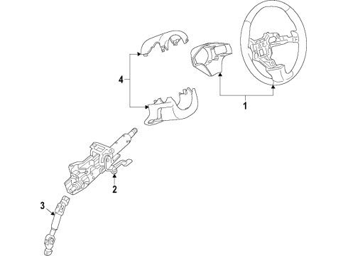 2020 Chevrolet Equinox Steering Column & Wheel, Steering Gear & Linkage Steering Wheel Diagram for 84375382