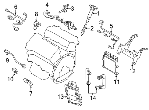 2017 Genesis G80 Ignition System Condenser Assembly-Ignition Coil Diagram for 27325-26620