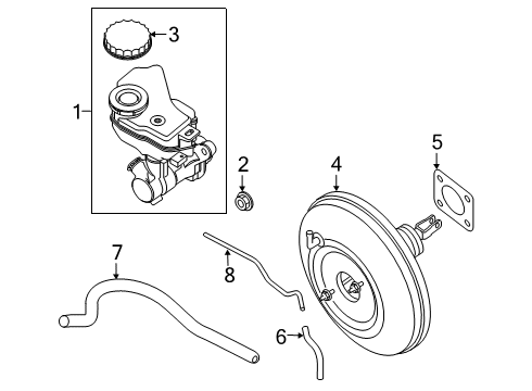2020 Nissan Maxima Hydraulic System Booster Assy-Brake Diagram for 47210-3TA0C
