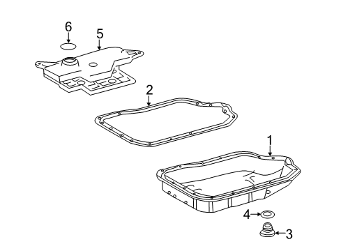 2011 Toyota Camry Automatic Transmission Transmission Pan Diagram for 35106-0R010