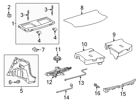 2018 Toyota Prius C Interior Trim - Rear Body Handle Diagram for 09113-52060