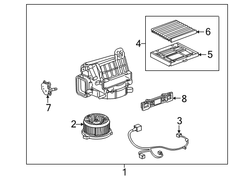2003 Lexus GS300 Blower Motor & Fan Clean Air Filter Sub-Assembly Diagram for 88508-22050